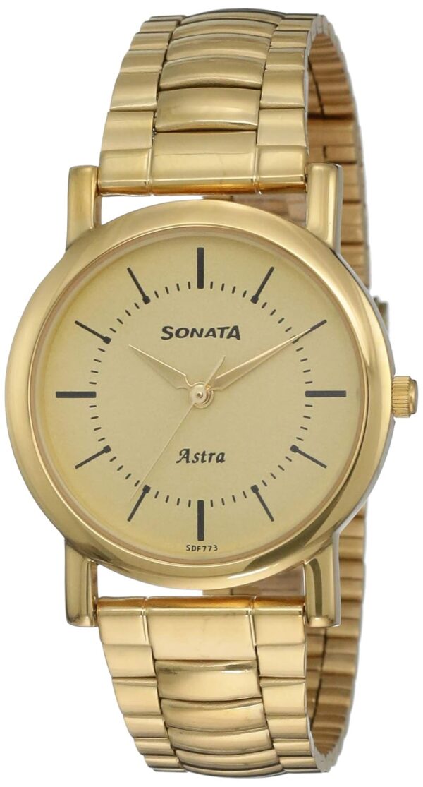 Sonata Analog Champagne Dial Men’s Watch-NN77049YM01/NP77049…