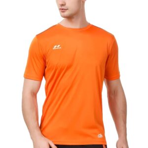 Nivia Men’s Solid Regular Fit Sports T-Shirt (2205XL2_Orange