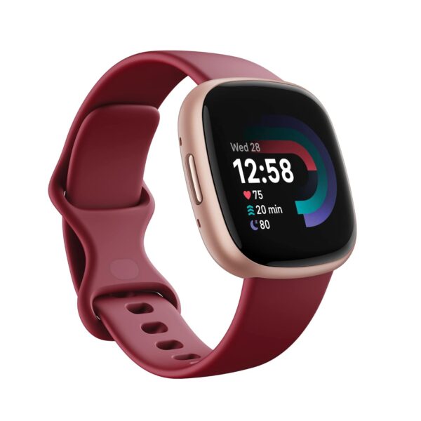 Fitbit Versa 4 Fitness Watch (Beet Juice/Copper Rose Alumini…