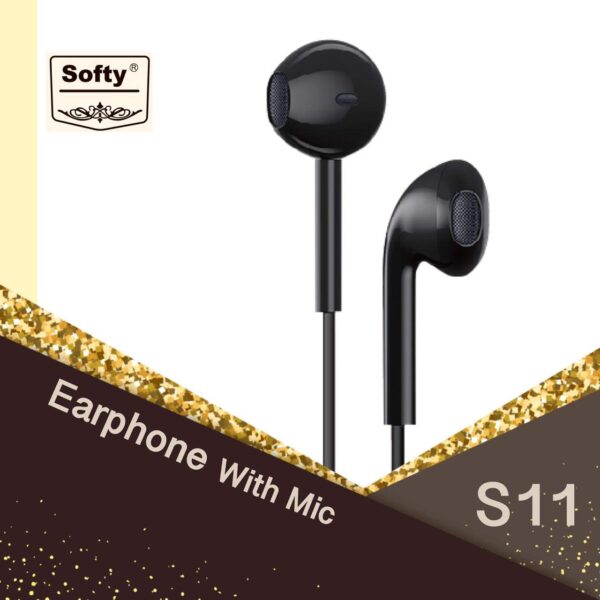 SOFTY S11 Super BASS Earphone with MIC and Extra BASS, HIGH …