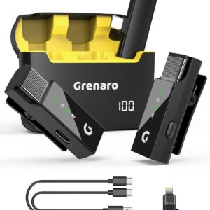 GRENARO S13 Pro Wireless Mic with Digital Display Charging C…