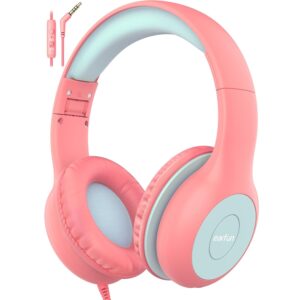 EarFun Kids Headphones with Mic for Boys and Girls, Over Ear…